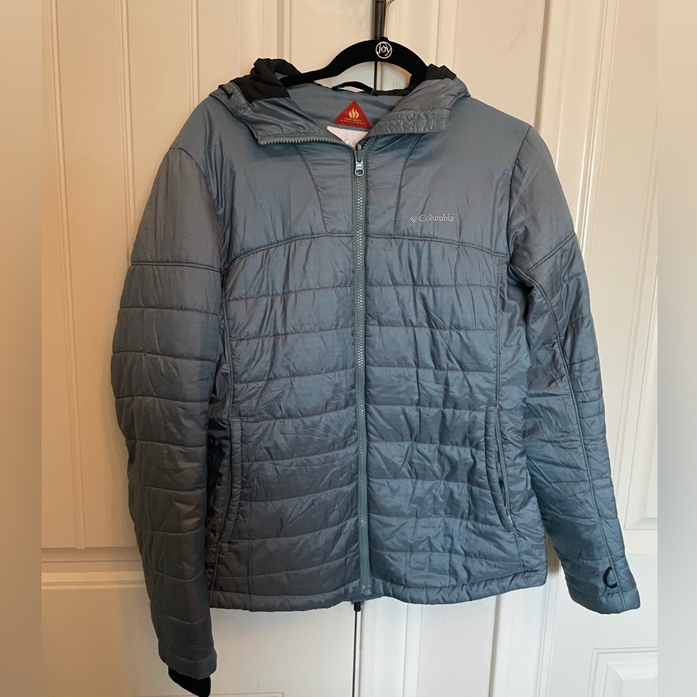 Columbia Omniheat interchangeable quilted coat Medium Sage blue green